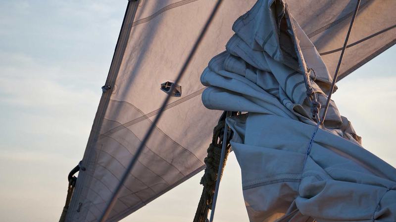 Segel im Wind